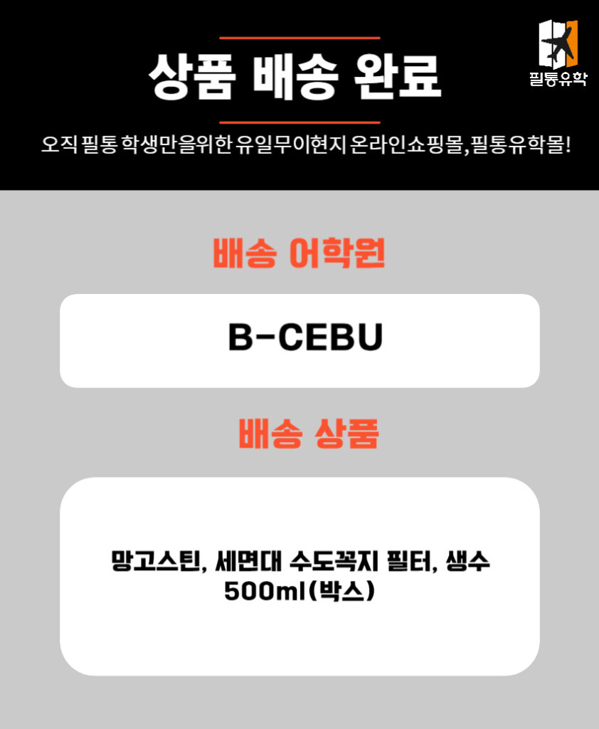 필리핀 비세부 어학원 6월 23일 주문목록