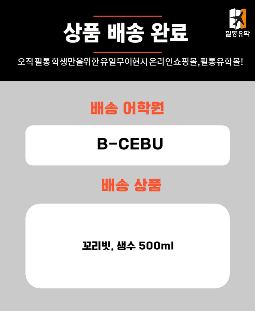 필리핀 6월 27일 비세부어학원 주문목록