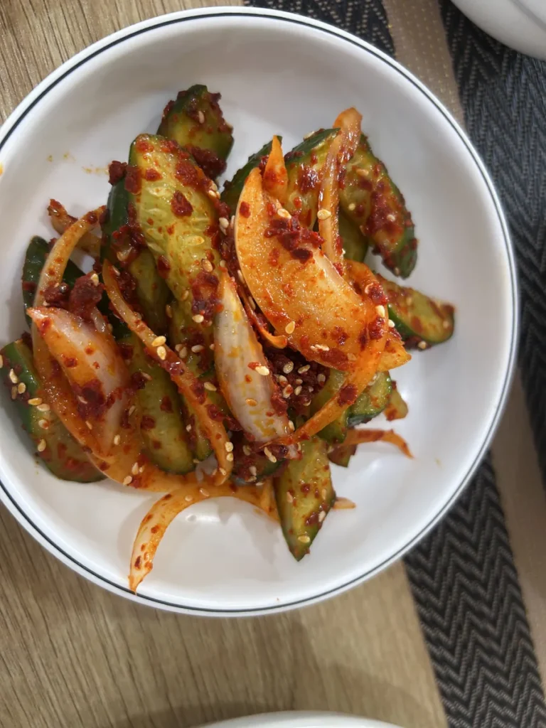 필리핀 바기오 CNS어학원 식사 오이무침 새콤한 반찬