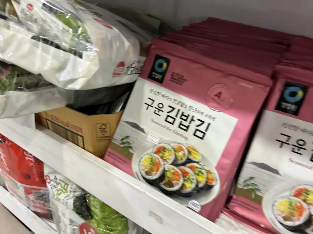 필리핀 바기오 CNS어학원 식당 구운 김밥김 식자재 보관