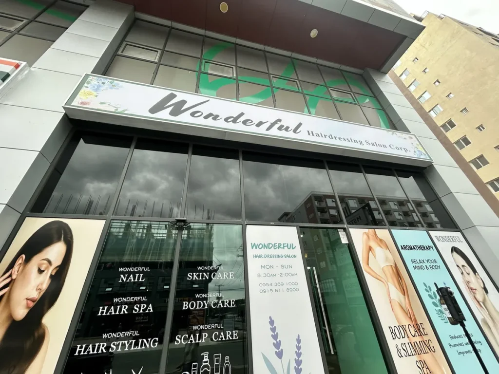 필리핀 클락 TALK어학원 주변 상점 원더풀 미용실 헤어살롱