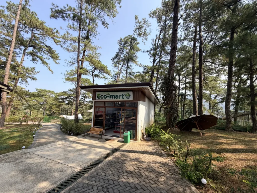 필리핀 바기오 E-Edu어학원 Eco-mart 매점 출입구와 진열 상품