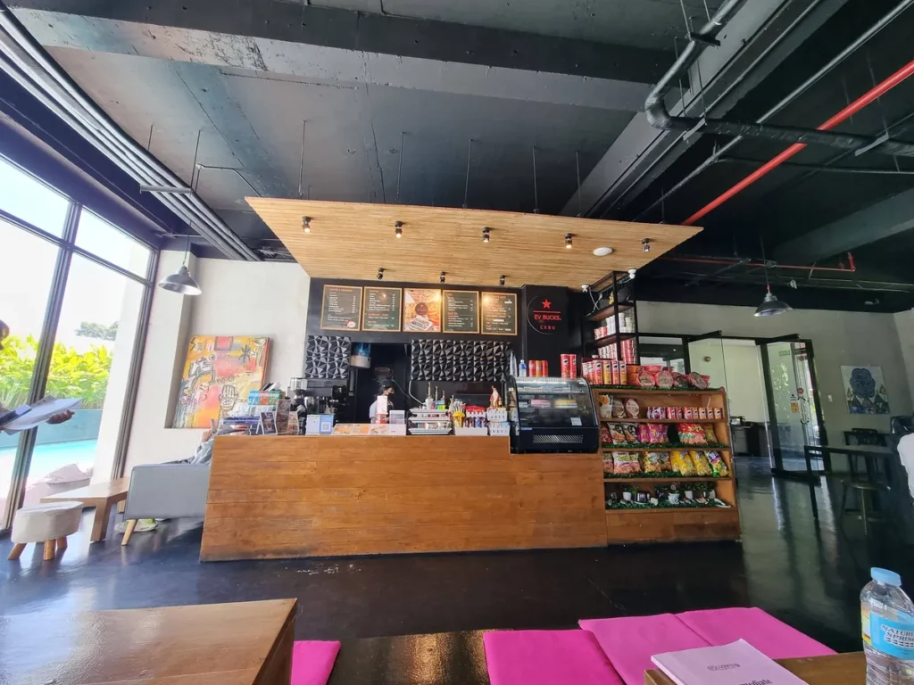 필리핀 세부 EV어학원 시티캠퍼스 EV벅스 카페 주문 카운터