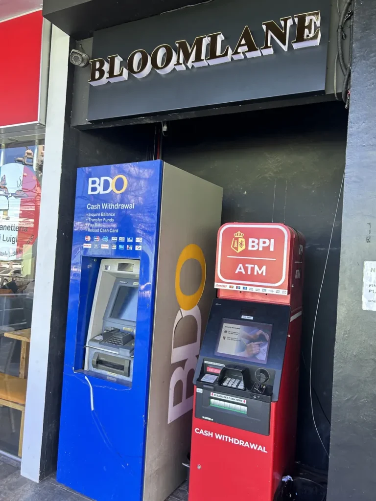 필리핀 세부 IMS어학원 주변 상권 블룸레인 BDO BPI ATM 기기