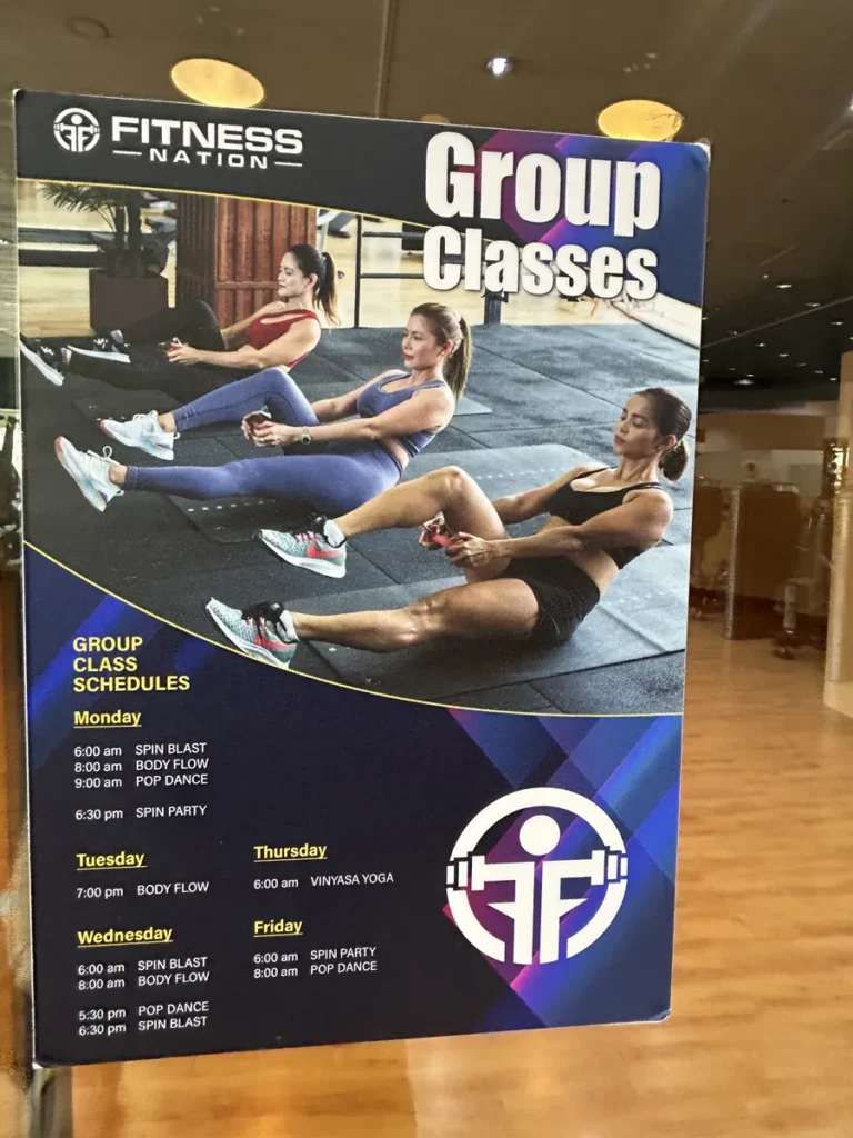 필리핀 세부 IMS어학원 주변 피트니스 짐 그룹 클래스 시간표