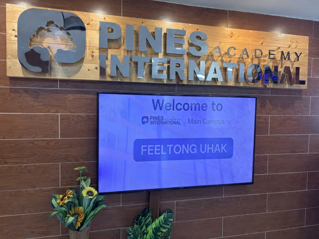필리핀 바기오 PINES어학원 옵션수업 목록 시간표 안내판
