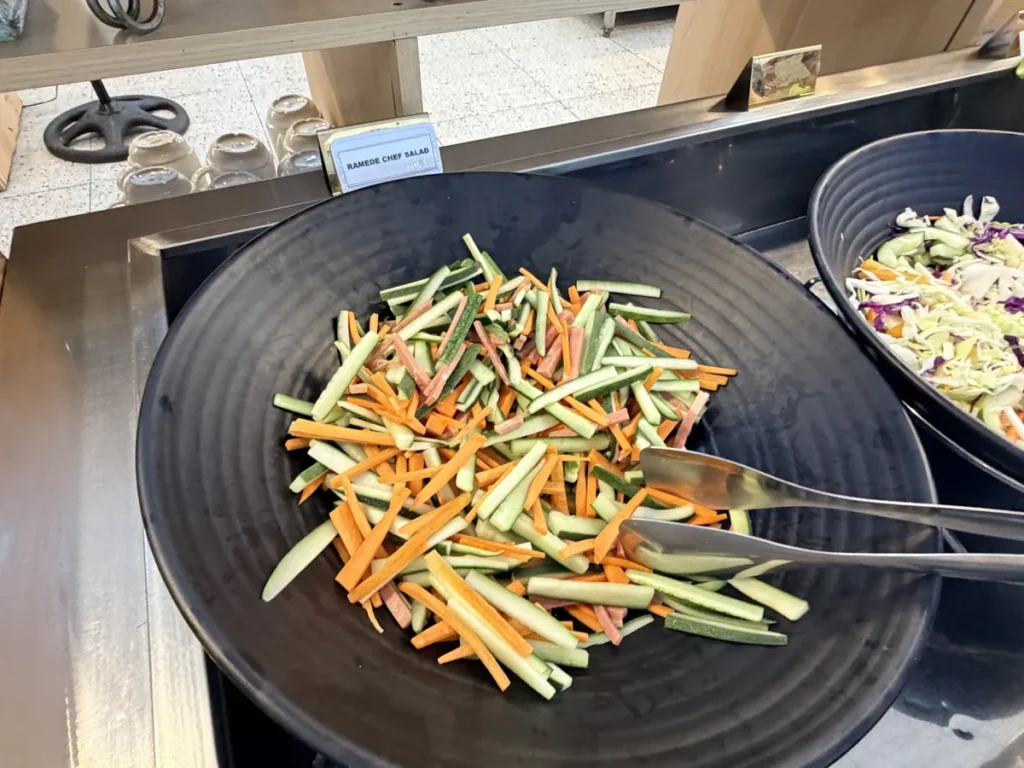 필리핀 세부 BESTA어학원 라메디 식당 채썬 야채 샐러드