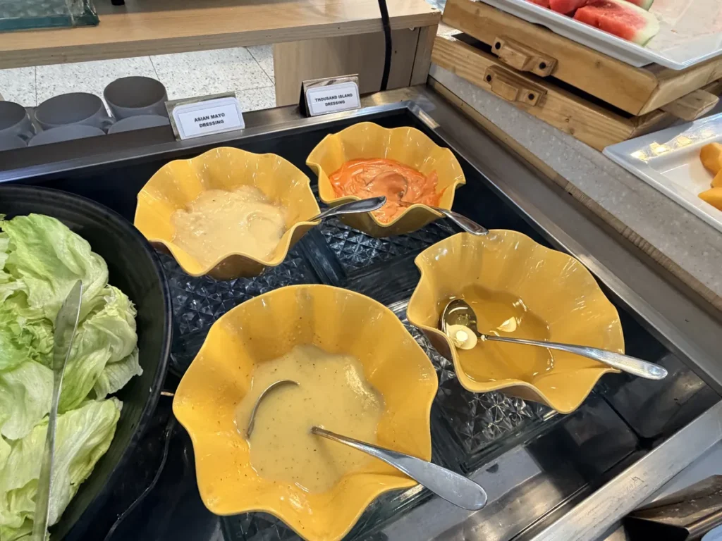 필리핀 세부 BESTA어학원 라메디 식당 샐러드 드레싱 4종
