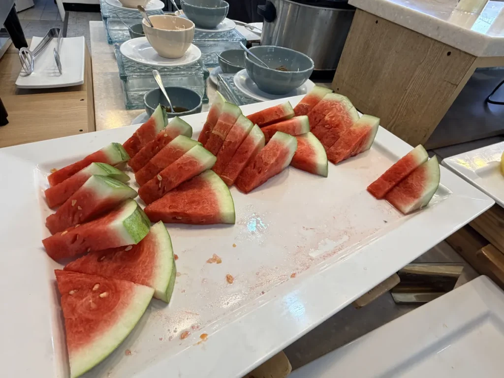 필리핀 세부 BESTA어학원 라메디 식당 조각 수박 접시