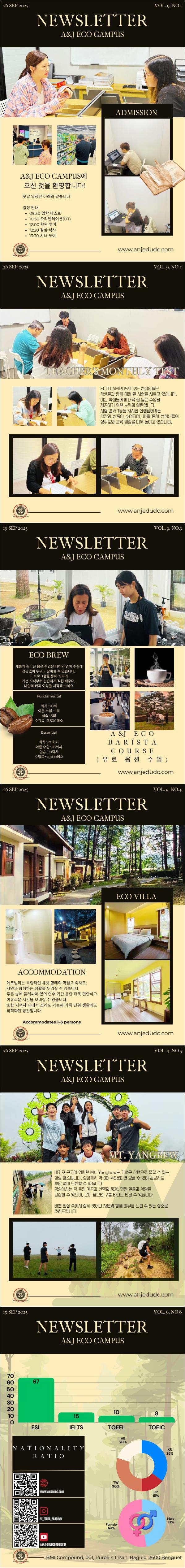 필리핀 바기오 E-EDU 어학원 에코 9월 넷째주 뉴스레터